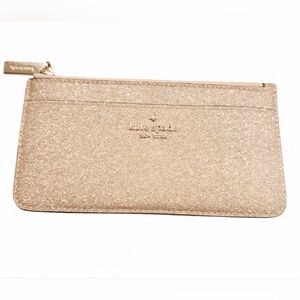 Kate Spade Gold Glitter Clutch (Walet)